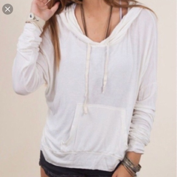 Brandy Melville Tops - Cream Brandy Hoodie