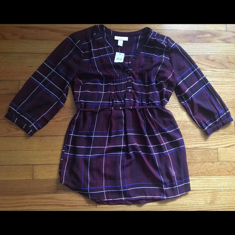 NWT Motherhood Maternity Plaid shirt