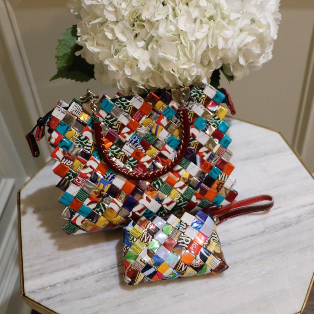 Nahui Ollin Candy Wrapper Purse w/ matching Wallet