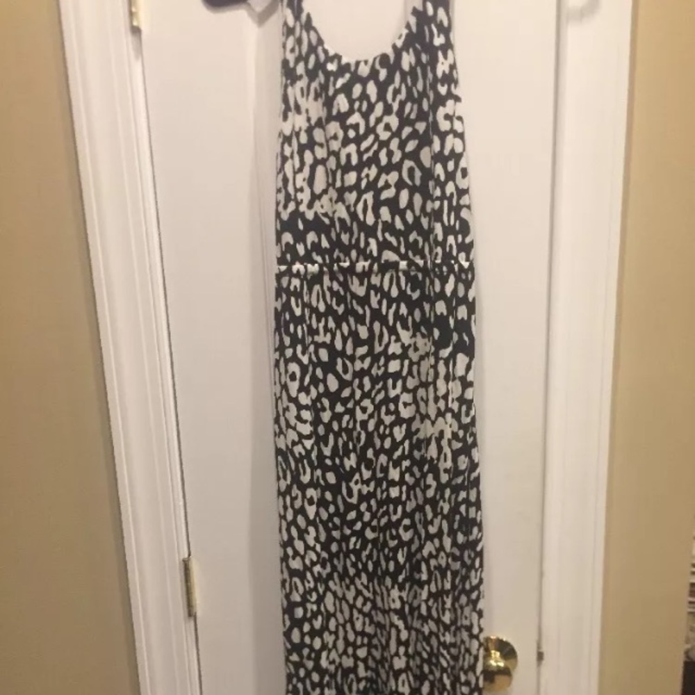 New Nicole Miller leopard/floral maxi dress, XS