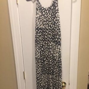 New Nicole Miller leopard/floral maxi dress, XS