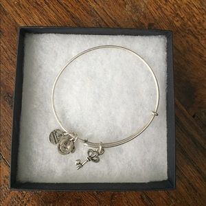 Alex and Ani silver key bracelet