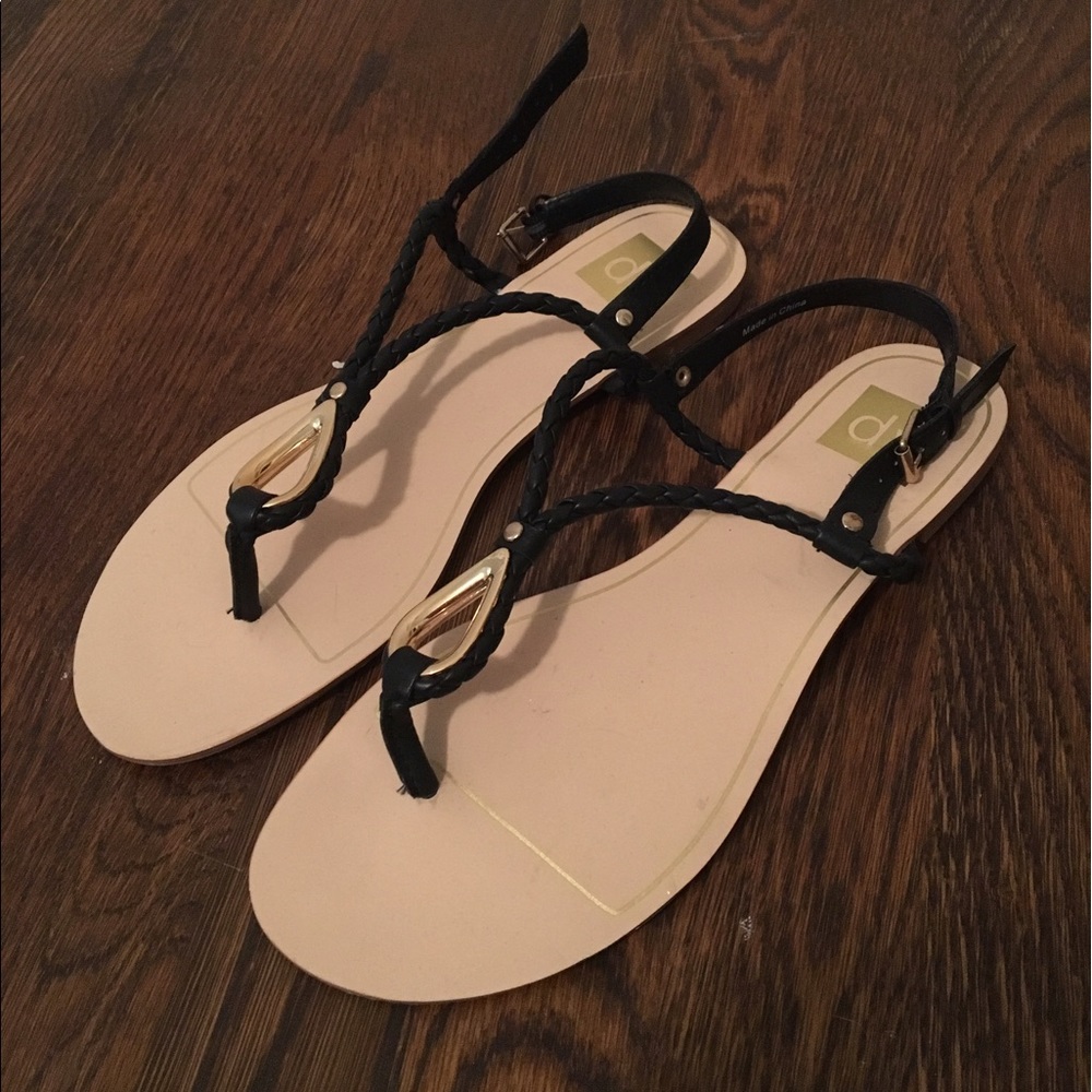 Target black gladiator sandal w/ gold hardware 8.5