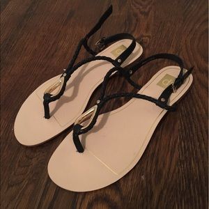 Target black gladiator sandal w/ gold hardware 8.5