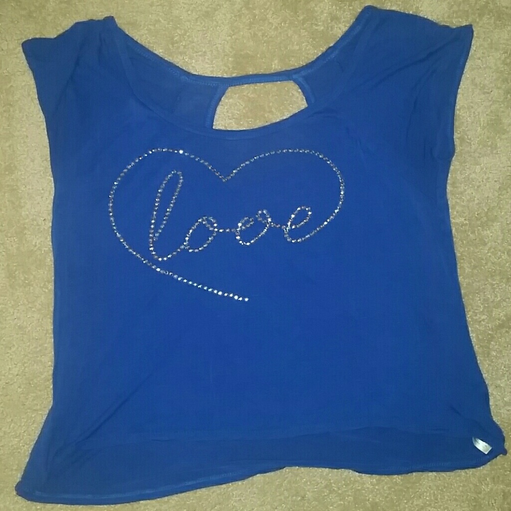 Blue love top