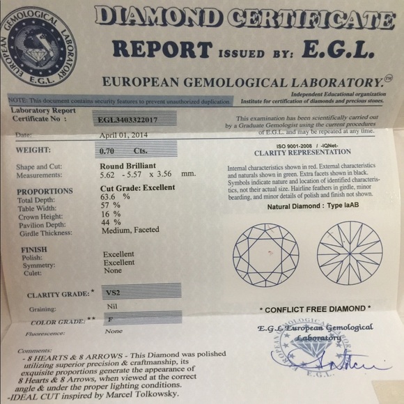 .70 Ct Bailey Banks & Biddle Engagement Ring 💍 - Picture 6 of 8