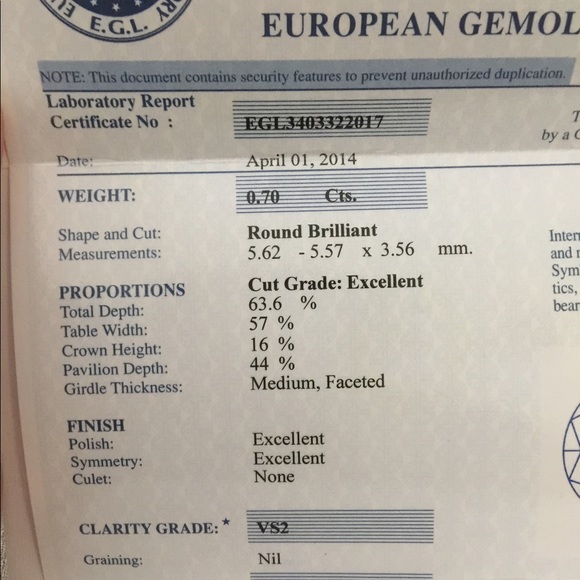 .70 Ct Bailey Banks & Biddle Engagement Ring 💍 - Picture 8 of 8