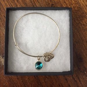 Alex and Ani silver December birthstone bracelet
