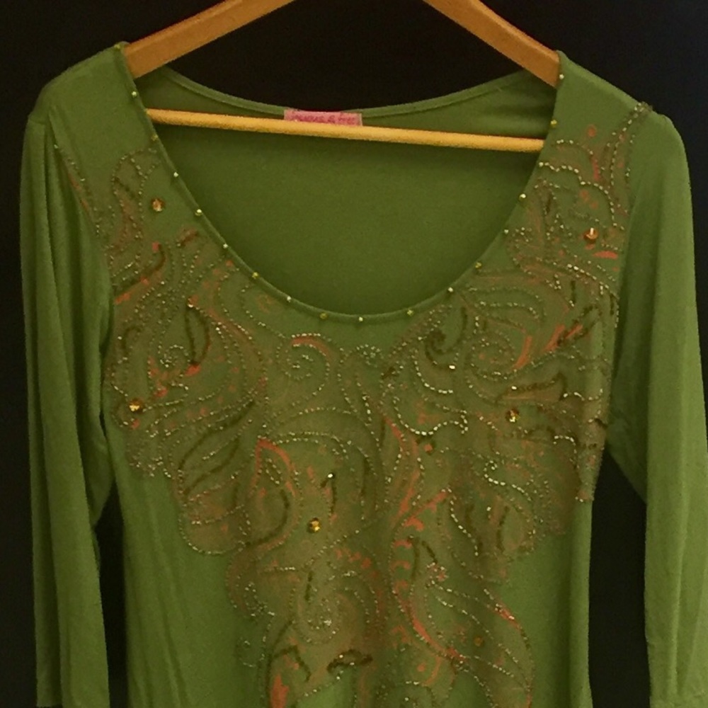 Girls Small Green Joyous &Free long sleeve Shirt.