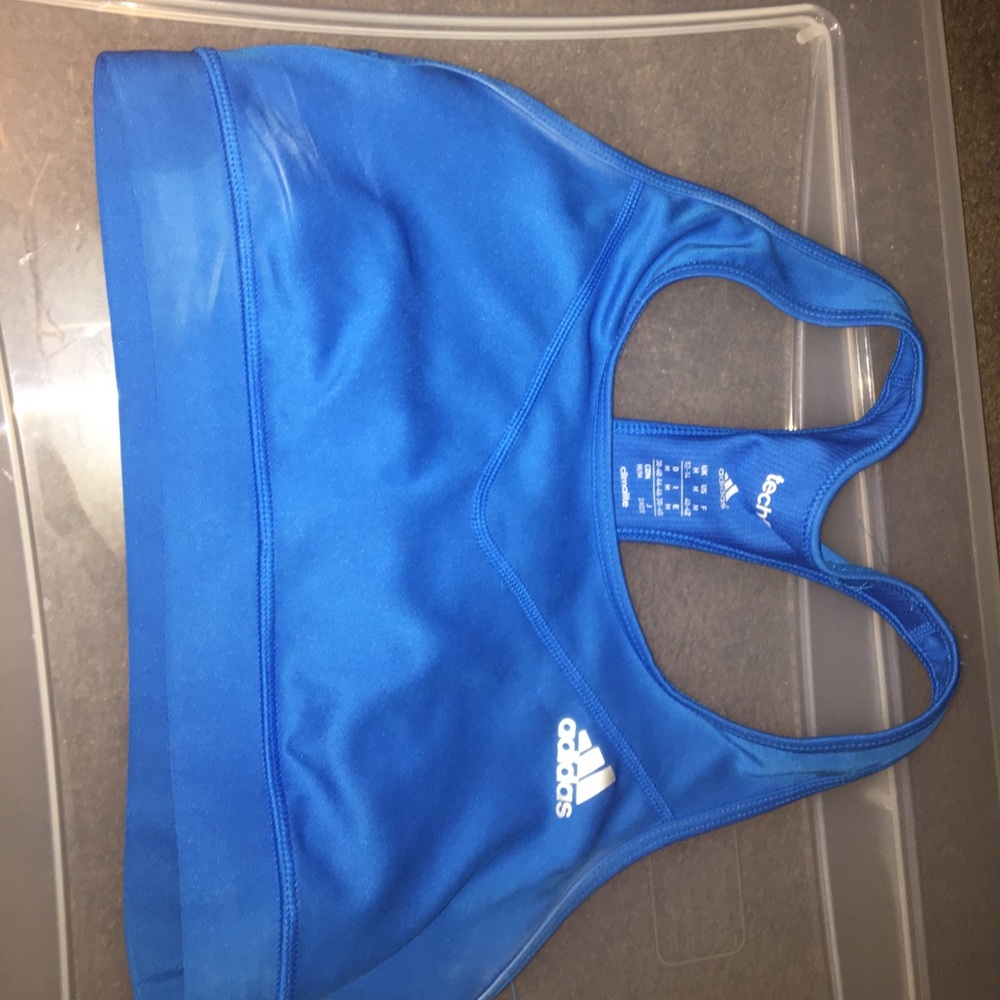 Blue adidas sports bra