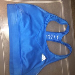 Blue adidas sports bra