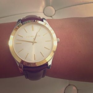 Michael Kors leather band timepiece