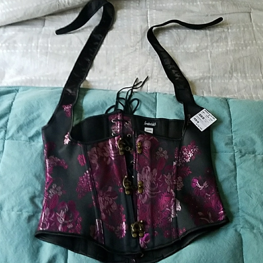 Fredrick's of Hollywood halter corset L