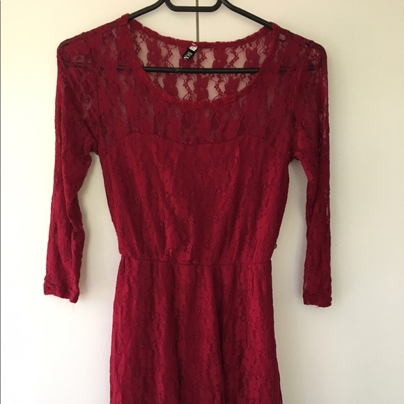 Lace Red Dress - Picture 1 of 3