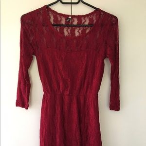 Lace Red Dress