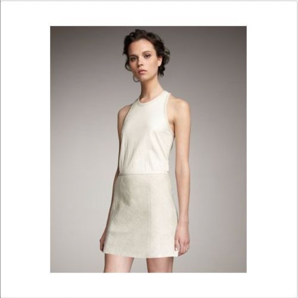NEW Theory Leather Trim Skirt