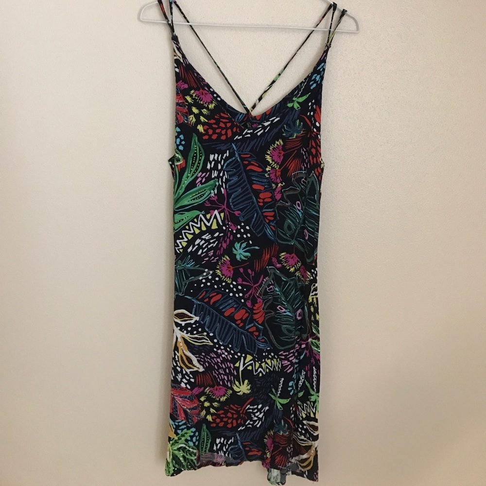 TOPSHOP Tropical Pattern Dress