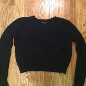 Black knit Brandt Melville cropped sweater