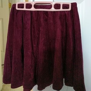 Magenta Suede Skirt
