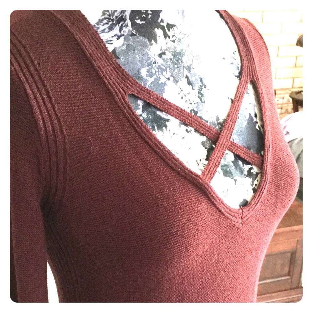 Free People burgundy Tunic NWT