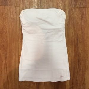 White Strapless Tank Top