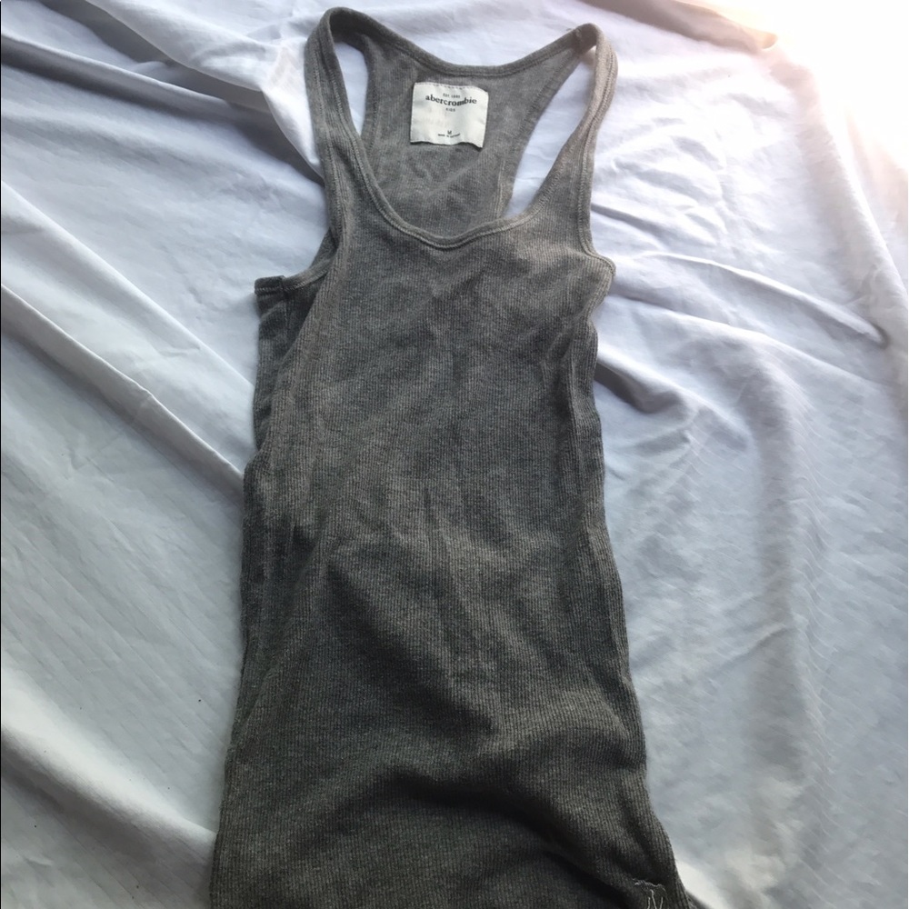 Grey Abercrombie kids tank top size M