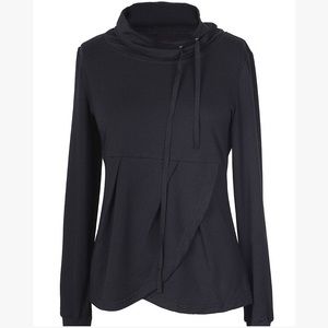 Pleated athletic sweatshirt