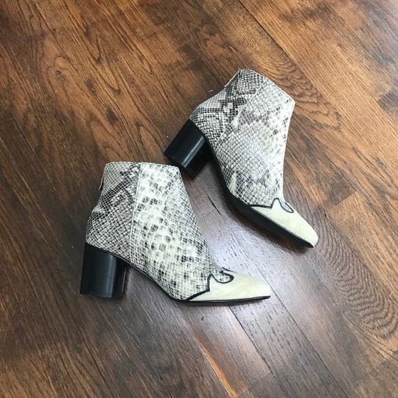 Free People Shoes - Free People Snakeskin Boots WORN ONCE