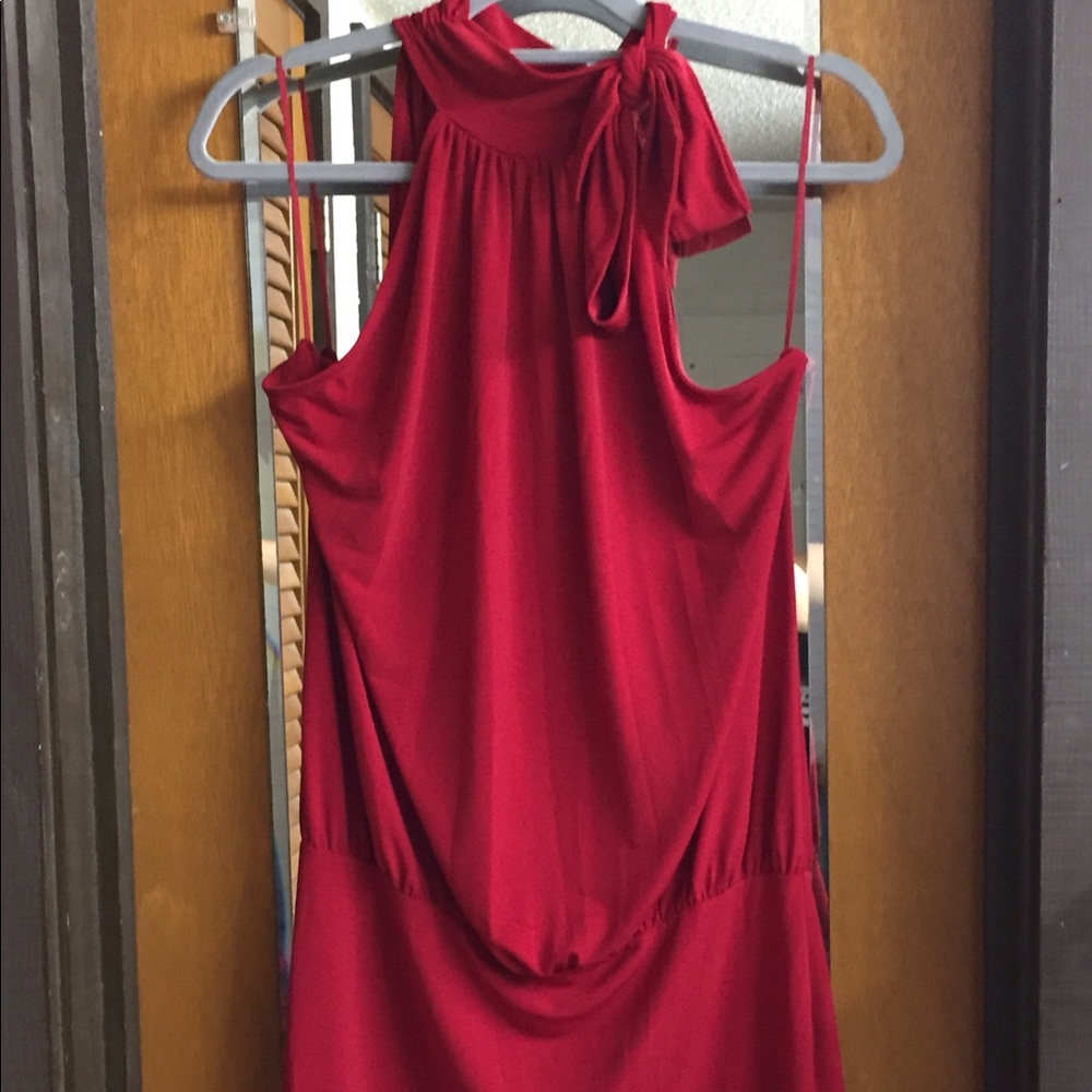 Red Bow Neck Dress