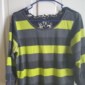 Sweatshirt with lace detail