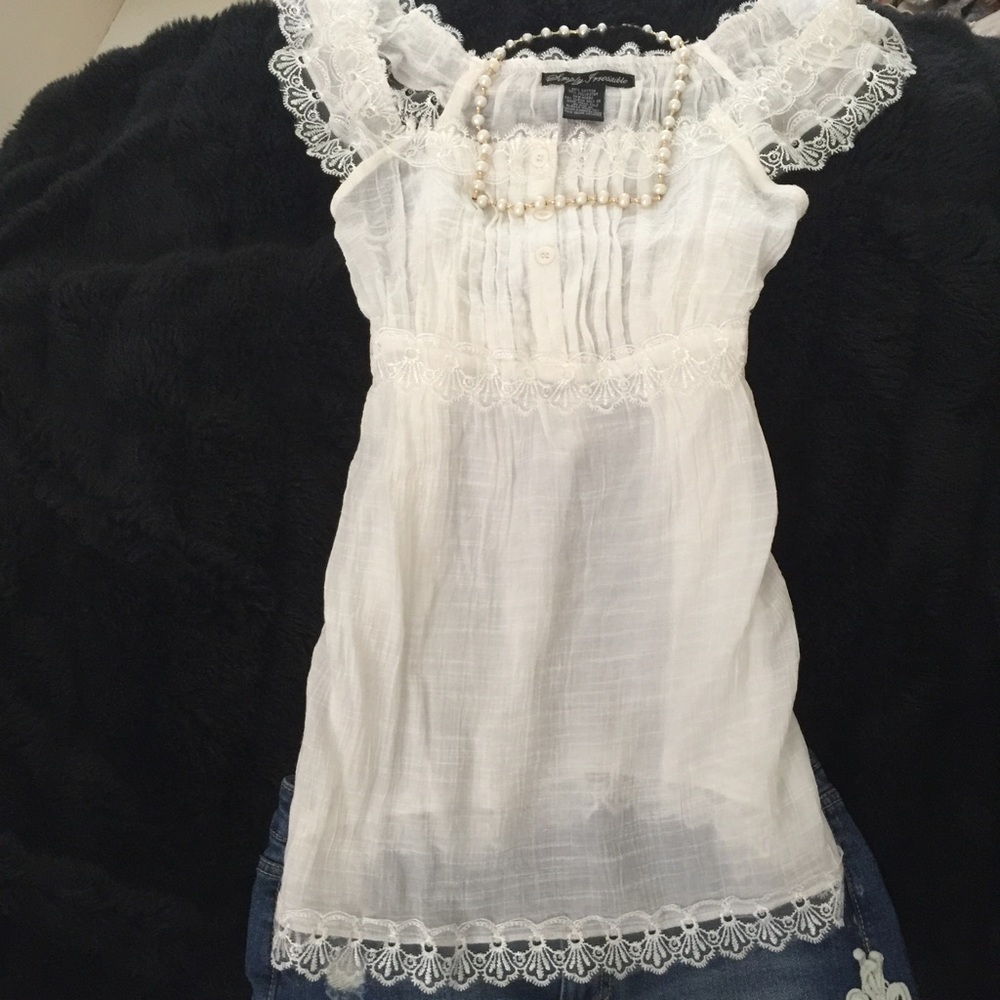 Simply Irresistible Beautiful cream Lace  blouse