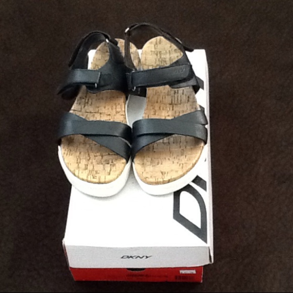 DKNY Black strap sandals