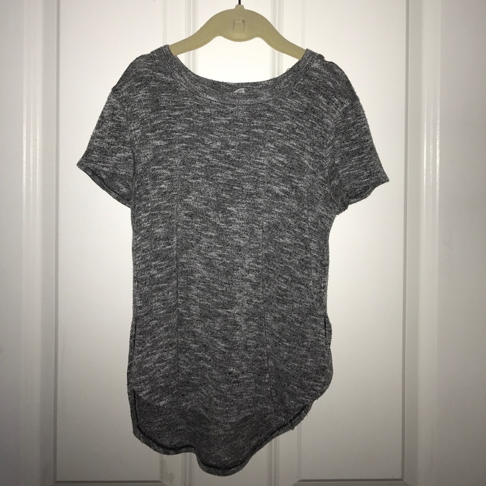 Heather Gray Tee with Side Slits