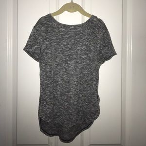 Heather Gray Tee with Side Slits
