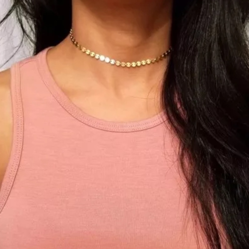 Beautiful gold coin choker necklace - Picture 2 of 2