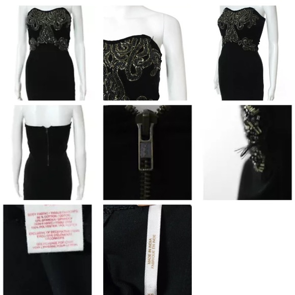 FREE PEOPLE COTTON BEADED SWEETHEART DRESS SZ XS - Picture 2 of 8