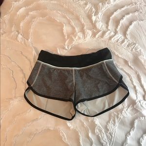 Lululemon Grey Speed Short 2.5" length, size 4