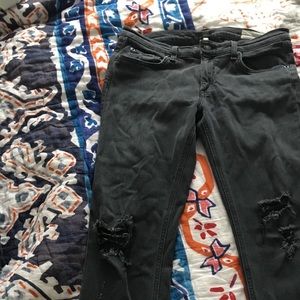 Rag & Bone Grey Distressed Skinny Jeans