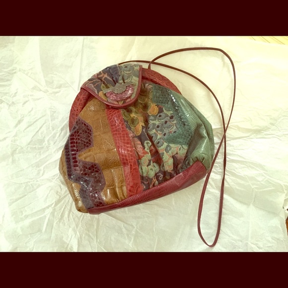 Sharif Handbags - Vintage Sharif Leather and Canvas Crossbody Purse