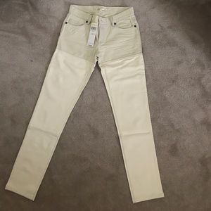 BCBG Generation sz25 white denim/leatherish jeans!