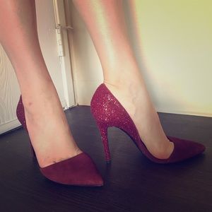 Burgundy Coach Heels