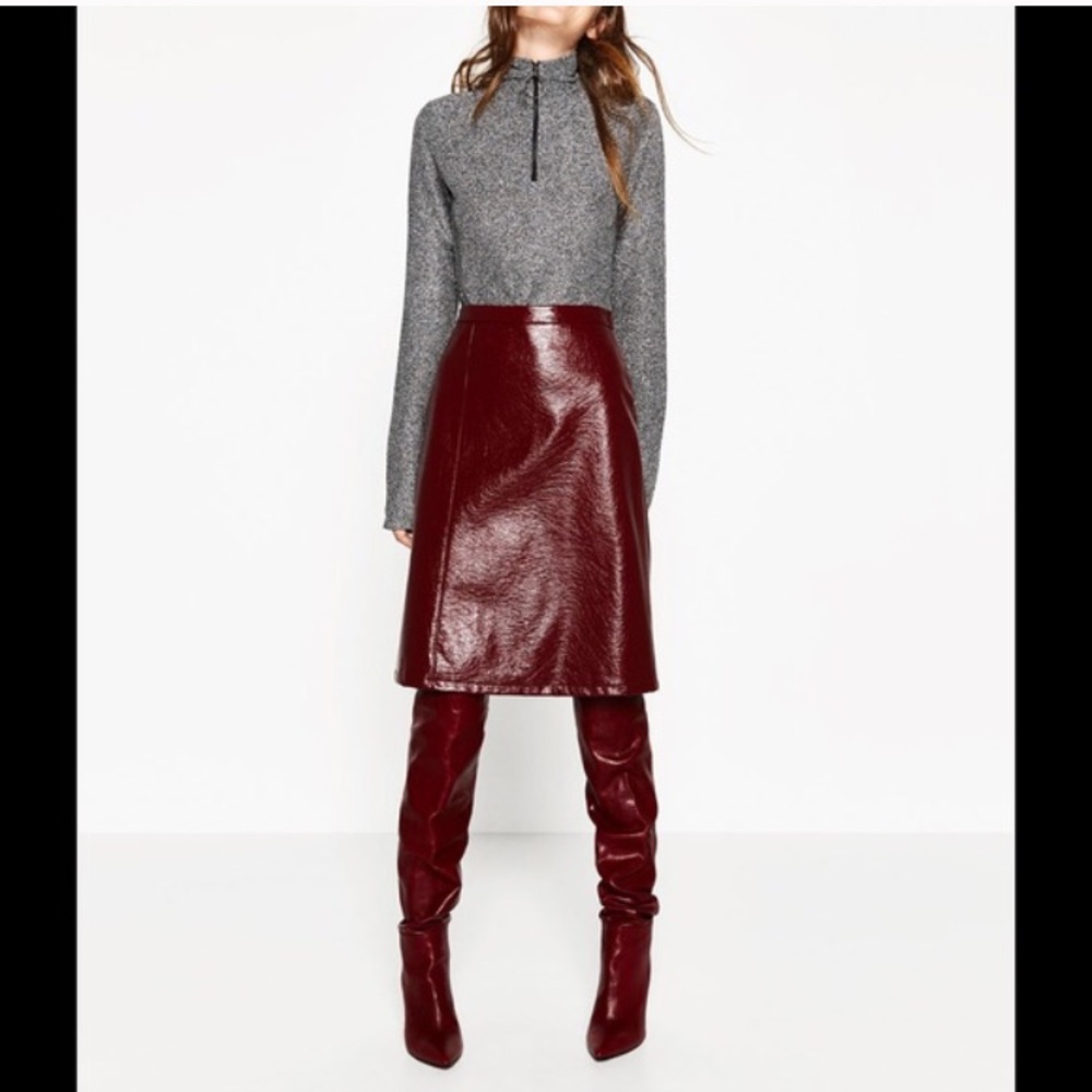 ZARA Deep red skirt
