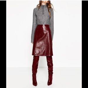 ZARA Deep red skirt