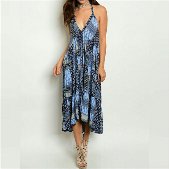 Halter Low Back Dress - Picture 2 of 3