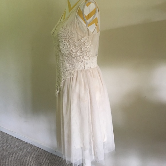 💙🌸Free People Beautiful dress w/ crochet detail - Picture 4 of 5