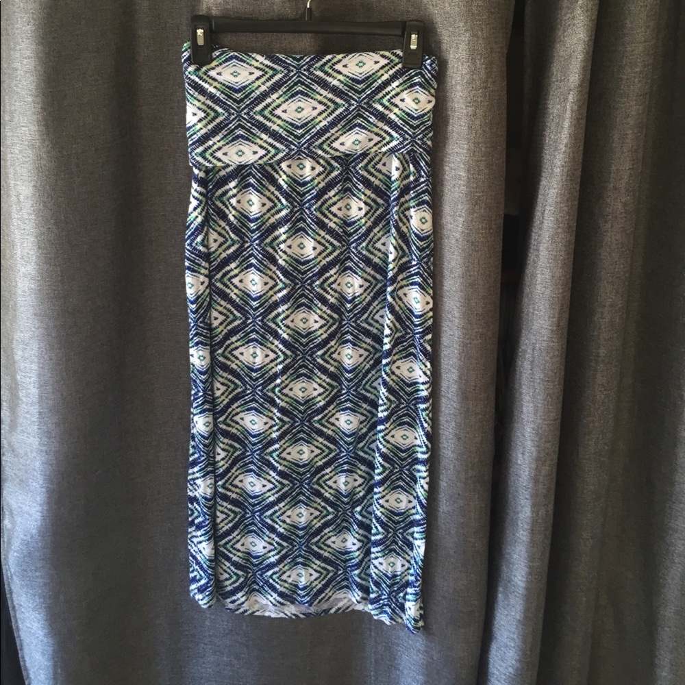 printed maxi skirt