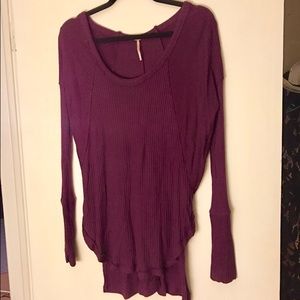 Free People Thermal, Very light wear, Eggplant, XS