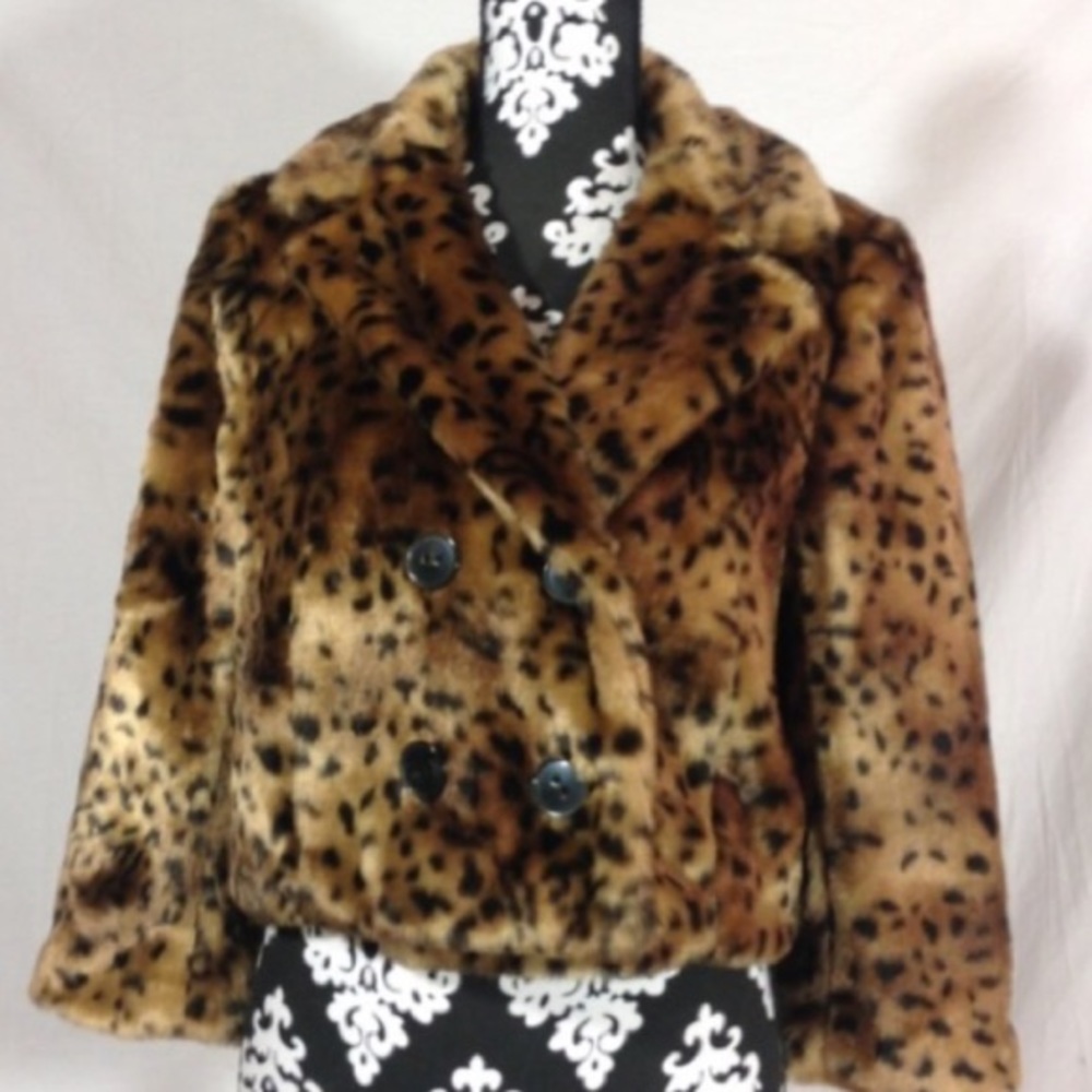 Faux leopard jacket