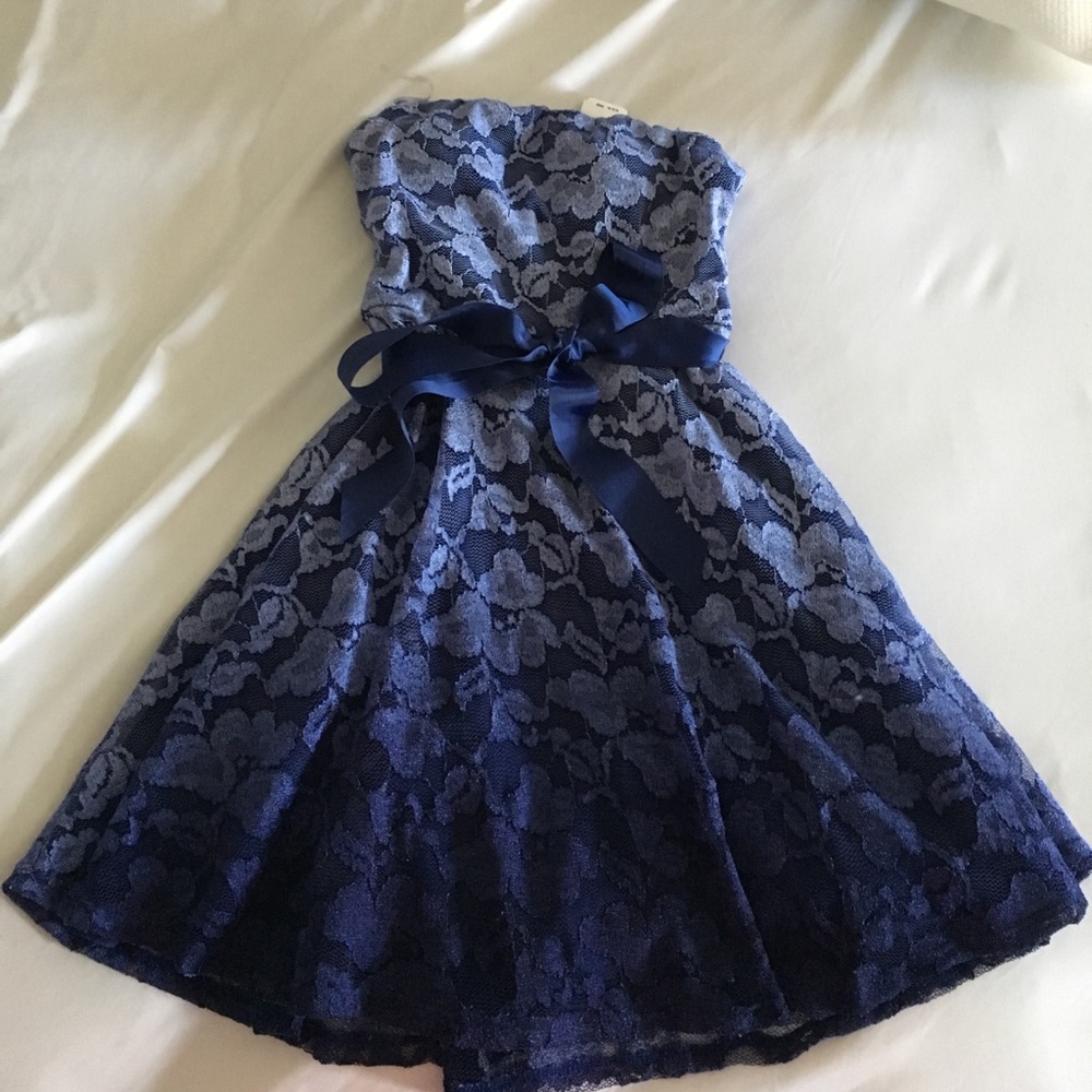 NWT blue strapless ombré dress