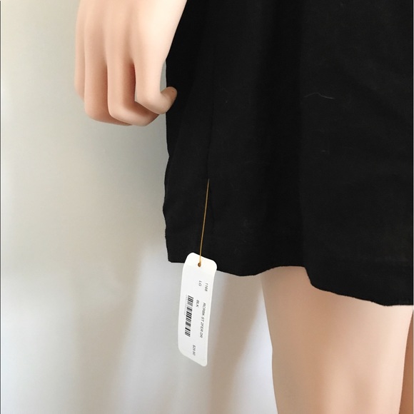 Black Stripe Button Pocket Dress - Picture 3 of 4